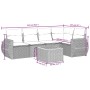 Gartensofa-Set mit Kissen, 6-teilig, beiges synthetisches Rattan von , Gartensets - Ref: Foro24-3224995, Preis: 385,61 €, Rab...