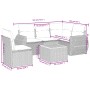 Gartensofa-Set mit Kissen, 6-teilig, beiges synthetisches Rattan von , Gartensets - Ref: Foro24-3225009, Preis: 386,87 €, Rab...