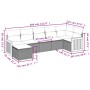7-teiliges Gartensofa-Set und beige synthetische Rattankissen von , Gartensets - Ref: Foro24-3227872, Preis: 418,08 €, Rabatt: %
