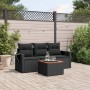 4-piece garden sofa set with black synthetic rattan cushions by , Modular outdoor sofas - Ref: Foro24-3224431, Price: 250,92 ...