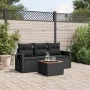 4-piece garden sofa set with black synthetic rattan cushions by , Modular outdoor sofas - Ref: Foro24-3224431, Price: 265,39 ...