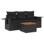 4-piece garden sofa set with black synthetic rattan cushions by , Modular outdoor sofas - Ref: Foro24-3224431, Price: 265,39 ...