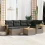 7-piece garden sofa set with gray PE rattan cushions by , Garden sets - Ref: Foro24-3227026, Price: 408,60 €, Discount: %