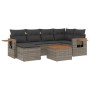 7-teiliges Gartensofa-Set mit grauen PE-Rattan-Kissen von , Gartensets - Ref: Foro24-3227026, Preis: 407,56 €, Rabatt: %