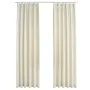Blackout curtains with hooks 2 pcs cream velvet 140x175 cm by vidaXL, Curtains and curtains - Ref: Foro24-134516, Price: 39,1...
