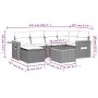 7-piece garden sofa set with gray PE rattan cushions by , Garden sets - Ref: Foro24-3227026, Price: 408,60 €, Discount: %