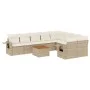 Garden sofa set with beige cushions 10 pieces synthetic rattan by , Modular outdoor sofas - Ref: Foro24-3224721, Price: 668,7...