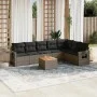 8-piece garden sofa set and gray synthetic rattan cushions by , Modular outdoor sofas - Ref: Foro24-3224597, Price: 472,18 €,...