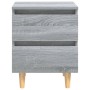 Mesitas de noche 2 uds patas de madera gris Sonoma 40x35x50 cm | Foro24.es | Tu tienda online para hogar, jardín y más Foro24.es