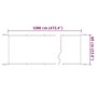 Toldo vertical tela oxford gris taupé 60x1200 cm