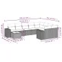 Garden sofa set 10 pieces with black synthetic rattan cushions by , Garden sets - Ref: Foro24-3223054, Price: 677,44 €, Disco...