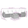 6-piece garden sofa set and black synthetic rattan cushions by , Garden sets - Ref: Foro24-3221334, Price: 395,45 €, Discount: %