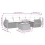 6-piece garden sofa set and black synthetic rattan cushions by , Garden sets - Ref: Foro24-3221334, Price: 424,84 €, Discount: %