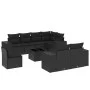8-piece garden sofa set and black synthetic rattan cushions by , Garden sets - Ref: Foro24-3222844, Price: 727,71 €, Discount: %