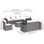 8-piece garden sofa set and black synthetic rattan cushions by , Garden sets - Ref: Foro24-3222844, Price: 727,71 €, Discount: %
