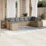 Garden sofa set with beige cushions 10 pieces synthetic rattan by , Garden sets - Ref: Foro24-3223068, Price: 643,99 €, Disco...