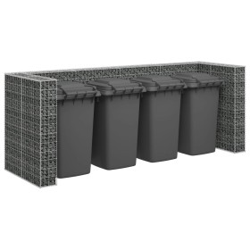 Gabion wall for steel garbage container 320x100x120 cm by vidaXL, Waste container supports - Ref: Foro24-145614, Price: 388,9...