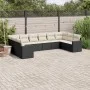 Gartensofa-Set 10-teilig mit schwarzen synthetischen Rattankissen von , Gartensets - Ref: Foro24-3219456, Preis: 599,05 €, Ra...