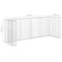 Gabion wall for steel garbage container 320x100x120 cm by vidaXL, Waste container supports - Ref: Foro24-145614, Price: 248,0...