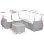Garden sofa set with cushions 6 pieces beige synthetic rattan by , Garden sets - Ref: Foro24-3225002, Price: 398,37 €, Discou...