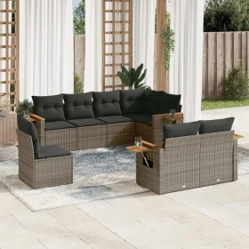 8-teiliges Gartensofa-Set und graue synthetische Rattankissen von , Gartensets - Ref: Foro24-3227005, Preis: 538,29 €, Rabatt: %