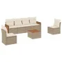 7-teiliges Gartensofa-Set und beige synthetische Rattankissen von , Gartensets - Ref: Foro24-3227549, Preis: 448,18 €, Rabatt: %