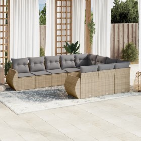 Garden sofa set with beige cushions 10 pieces synthetic rattan by , Garden sets - Ref: Foro24-3254226, Price: 642,34 €, Disco...