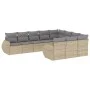Garden sofa set with beige cushions 10 pieces synthetic rattan by , Garden sets - Ref: Foro24-3254226, Price: 633,73 €, Disco...
