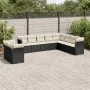 Set de sofás de jardín 10 pzas cojines ratán sintético negro by , Garden sets - Ref: Foro24-3249695, Price: 608,98 €, Discoun...