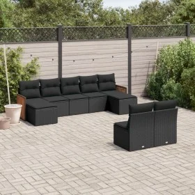 8-piece garden sofa set and black synthetic rattan cushions by , Garden sets - Ref: Foro24-3228050, Price: 510,46 €, Discount: %
