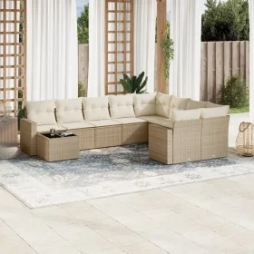 Garden sofa set with beige cushions 10 pieces synthetic rattan by , Modular outdoor sofas - Ref: Foro24-3251795, Price: 700,0...