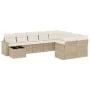 Garden sofa set with beige cushions 10 pieces synthetic rattan by , Modular outdoor sofas - Ref: Foro24-3251795, Price: 700,0...