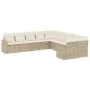 Garden sofa set with beige cushions 10 pieces synthetic rattan by , Modular outdoor sofas - Ref: Foro24-3251845, Price: 670,7...