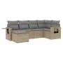 Garden sofa set with cushions 6 pieces beige synthetic rattan by , Garden sets - Ref: Foro24-3252796, Price: 427,61 €, Discou...