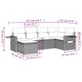 Garden sofa set with cushions 6 pieces beige synthetic rattan by , Garden sets - Ref: Foro24-3252796, Price: 435,02 €, Discou...