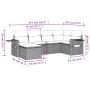 Garden sofa set with cushions 6 pieces beige synthetic rattan by , Garden sets - Ref: Foro24-3252796, Price: 427,61 €, Discou...