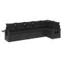 6-piece garden sofa set and black synthetic rattan cushions by , Garden sets - Ref: Foro24-3252522, Price: 438,94 €, Discount: %