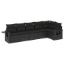 Set de sofás de jardín 6 piezas y cojines ratán sintético negro de , Conjuntos de jardín - Ref: Foro24-3252522, Precio: 430,8...