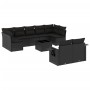 Gartensofa-Set 10-teilig mit schwarzen synthetischen Rattankissen von , Gartensets - Ref: Foro24-3252962, Preis: 669,66 €, Ra...
