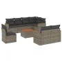 9-teiliges Gartenmöbel-Set und graue synthetische Rattankissen von , Gartensets - Ref: Foro24-3258574, Preis: 557,48 €, Rabat...