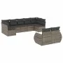 9-piece garden furniture set and gray synthetic rattan cushions by , Garden sets - Ref: Foro24-3254157, Price: 575,73 €, Disc...