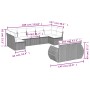9-teiliges Gartenmöbel-Set und graue synthetische Rattankissen von , Gartensets - Ref: Foro24-3254157, Preis: 585,13 €, Rabat...