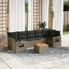 8-piece garden sofa set and gray synthetic rattan cushions by , Modular outdoor sofas - Ref: Foro24-3224478, Price: 488,40 €,...