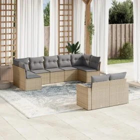 9-piece garden sofa set with beige synthetic rattan cushions by , Garden sets - Ref: Foro24-3219409, Price: 551,53 €, Discoun...