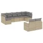 9-piece garden sofa set with beige synthetic rattan cushions by , Garden sets - Ref: Foro24-3219409, Price: 551,53 €, Discoun...