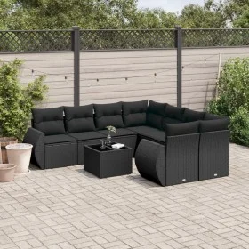 8-piece garden sofa set and black synthetic rattan cushions by , Garden sets - Ref: Foro24-3221154, Price: 607,95 €, Discount: %
