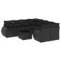 8-piece garden sofa set and black synthetic rattan cushions by , Garden sets - Ref: Foro24-3221154, Price: 607,95 €, Discount: %
