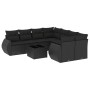 Set de sofás de jardín 8 piezas y cojines ratán sintético negro de , Conjuntos de jardín - Ref: Foro24-3221154, Precio: 575,8...