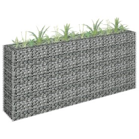 Galvanized steel gabion bed 180x30x90 cm by vidaXL, Pots and planters - Ref: Foro24-145635, Price: 96,22 €, Discount: %