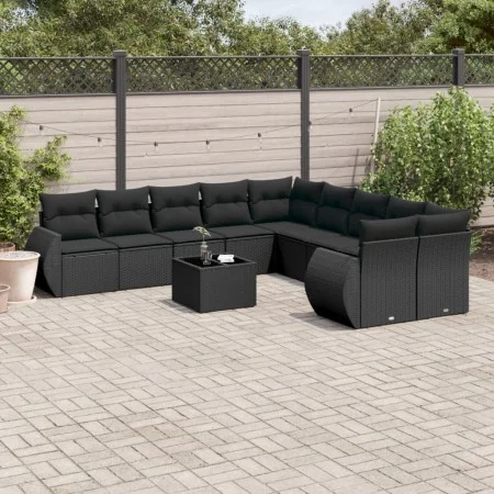 11-piece garden sofa set and black synthetic rattan cushions by , Modular outdoor sofas - Ref: Foro24-3221914, Price: 738,63 ...